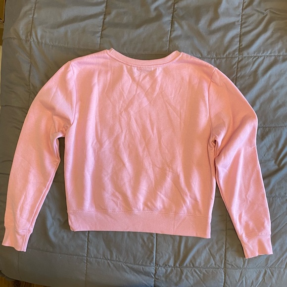 NWOT Barbie Cropped L Sweatshirt; Ski Club; Winter; Adorable; Pink; Holiday Snow - Picture 4 of 7